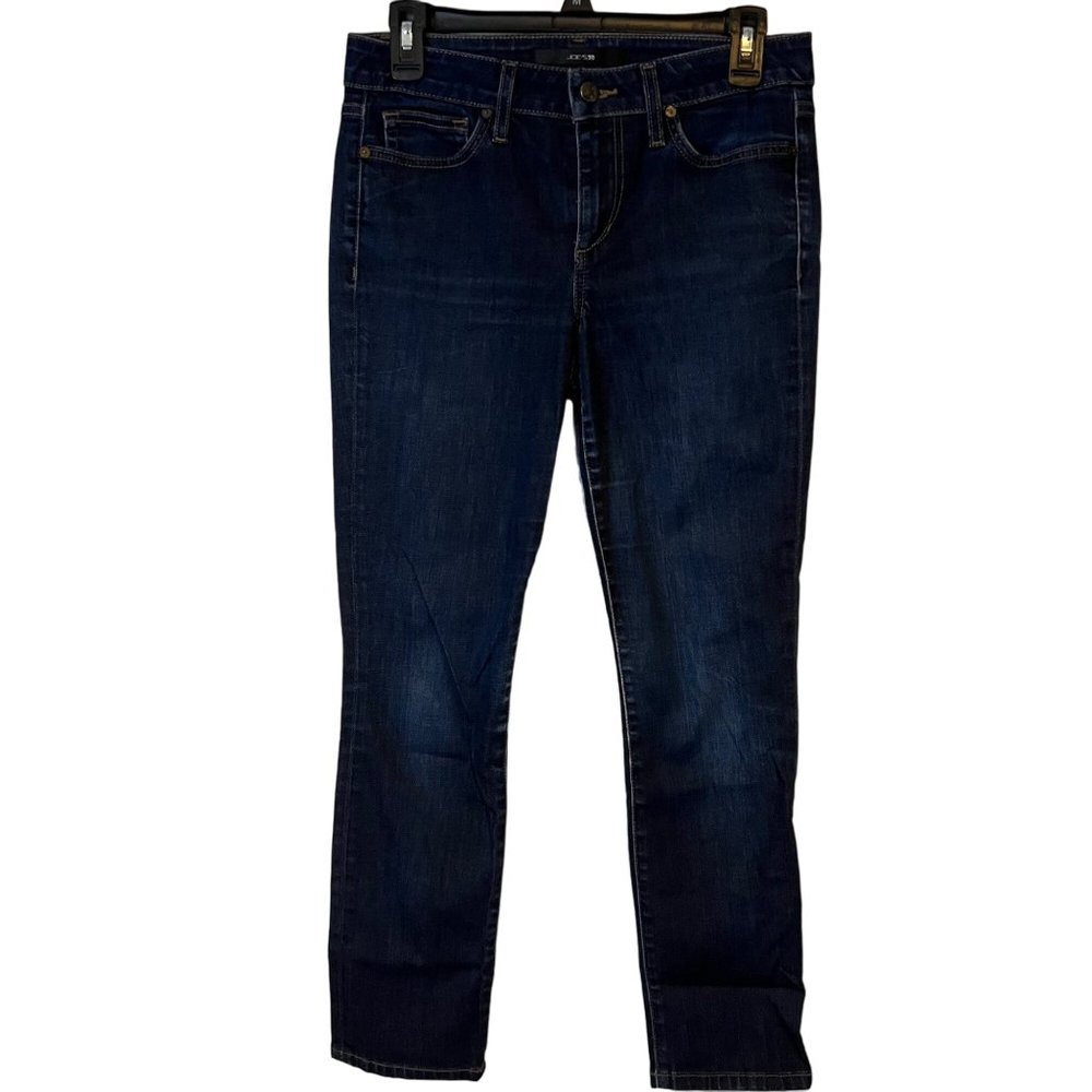 Joes Alyssa Blue Jeans Womens Size 27 Straight Leg Mid Rise Logo